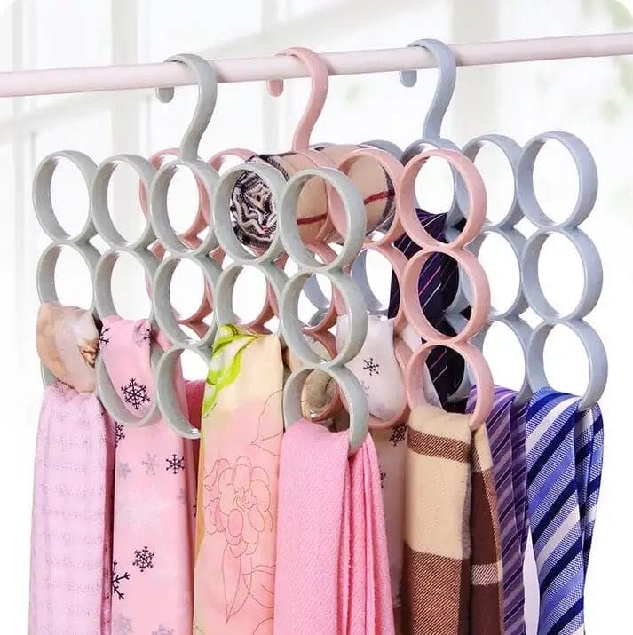 15 Ring Scarf Hanger, Circle Brief Scarf Organizer, Multifunctional Silk Scarf Strap, Wardrobe Scarf Hanger, Closet Organizers Hanger, Clothes Hanger With Holes 15 Ring Scarf Hanger, Circle Brief Scarf Organizer, Multifunctional Silk Scarf Strap, Wardrobe Scarf Hanger, Closet Organizers Hanger, Clothes Hanger With Holes